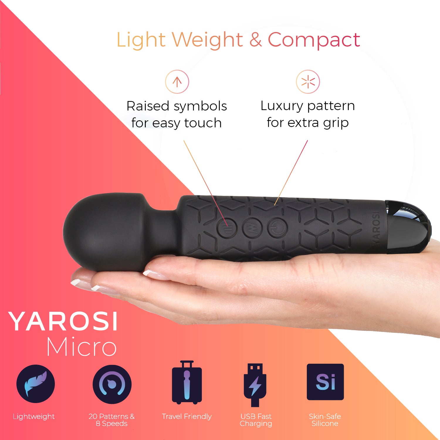 Yarosi - Micro Massager - Black