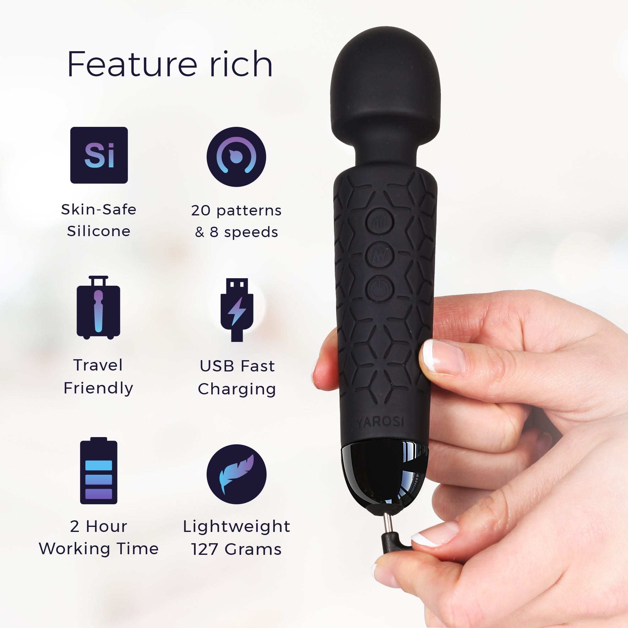 Yarosi - Micro Massager - Black