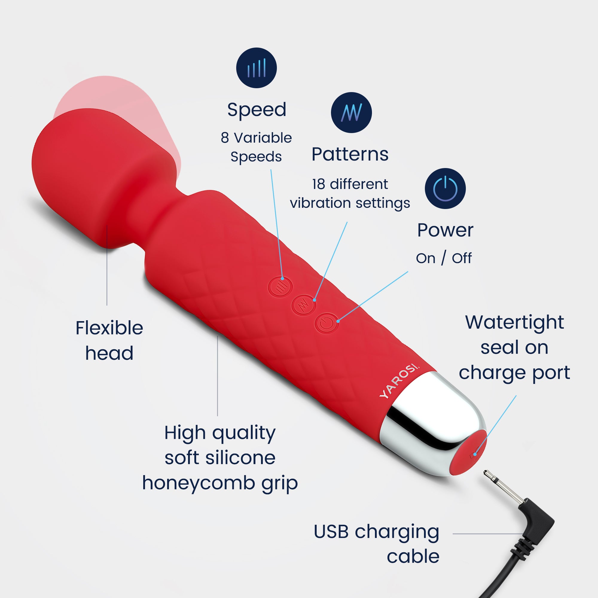 Yarosi - Mini Massager - Red