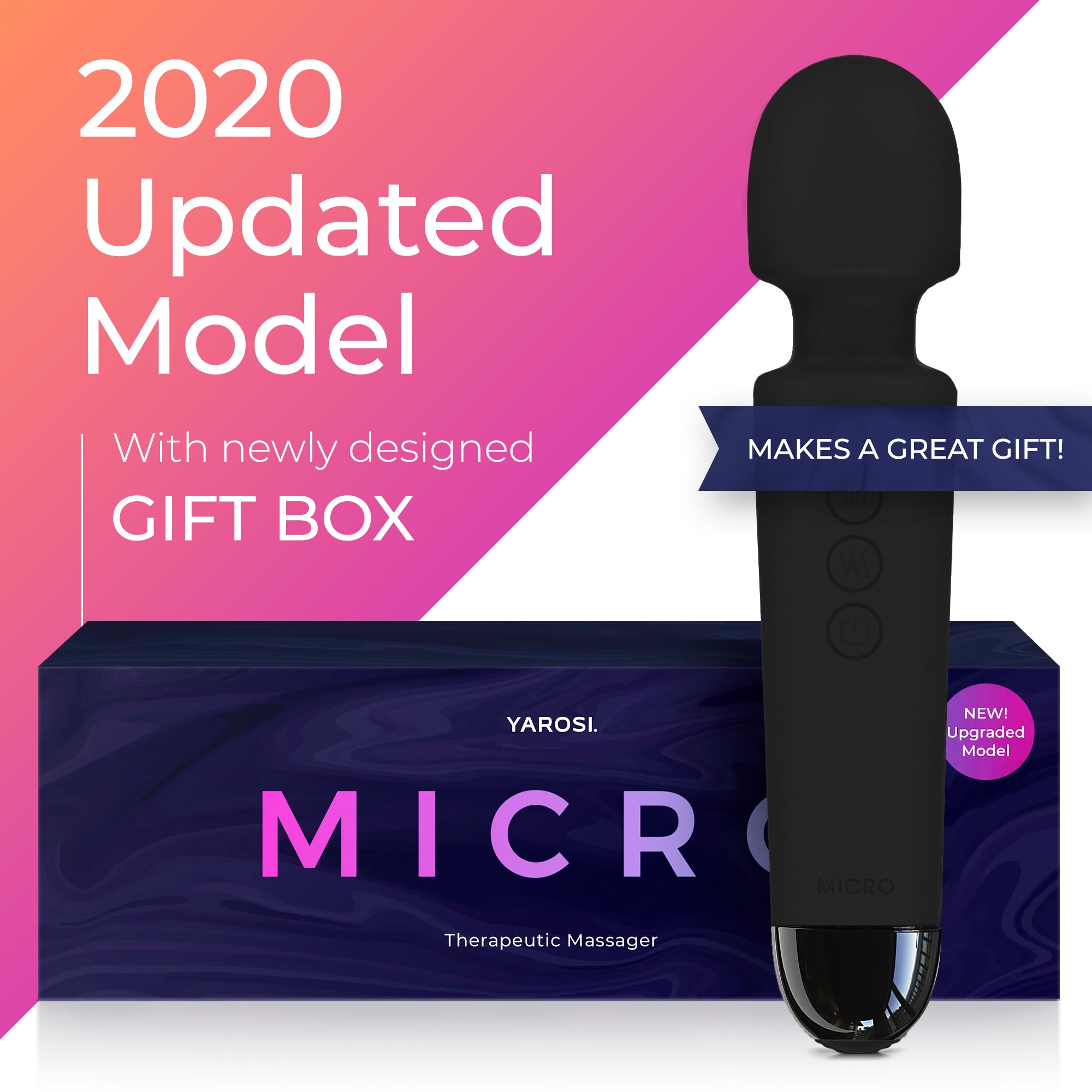 Yarosi - Micro Massager with Memory Function - Black