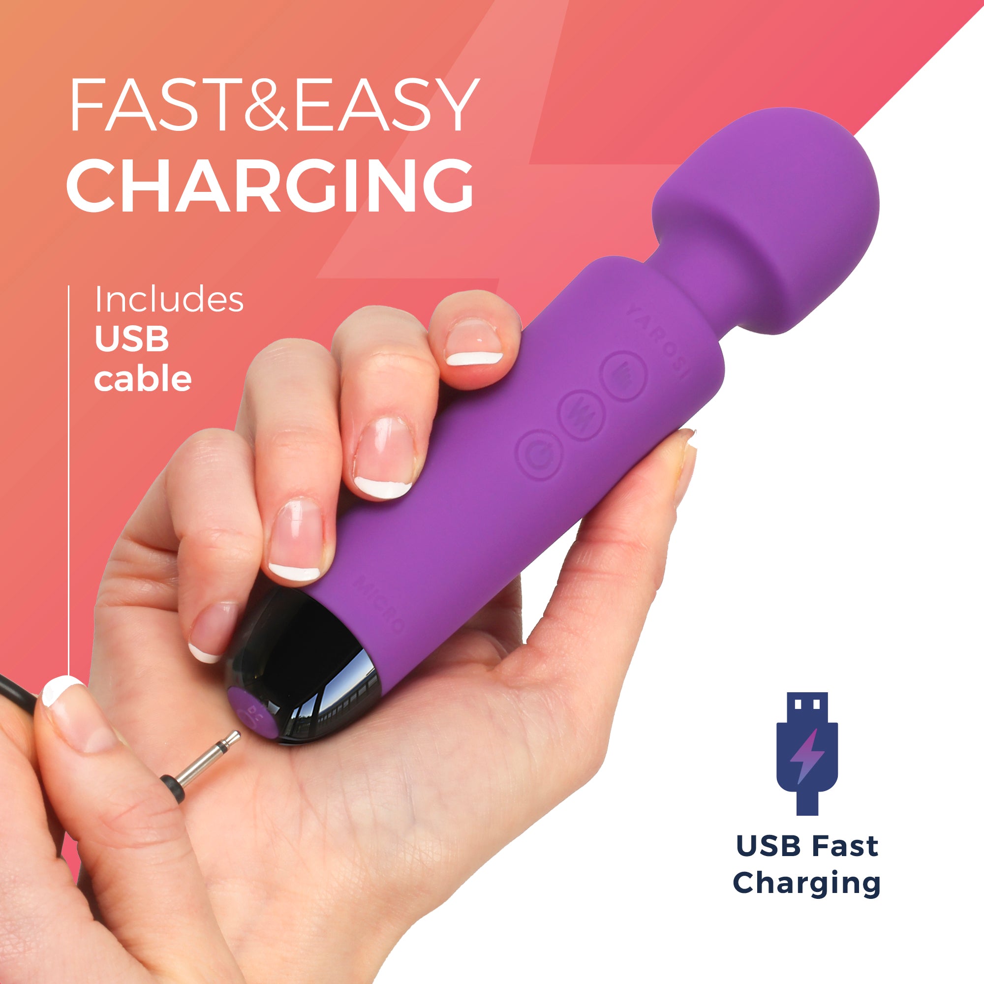 Yarosi - Micro Massager with Memory Function - Purple