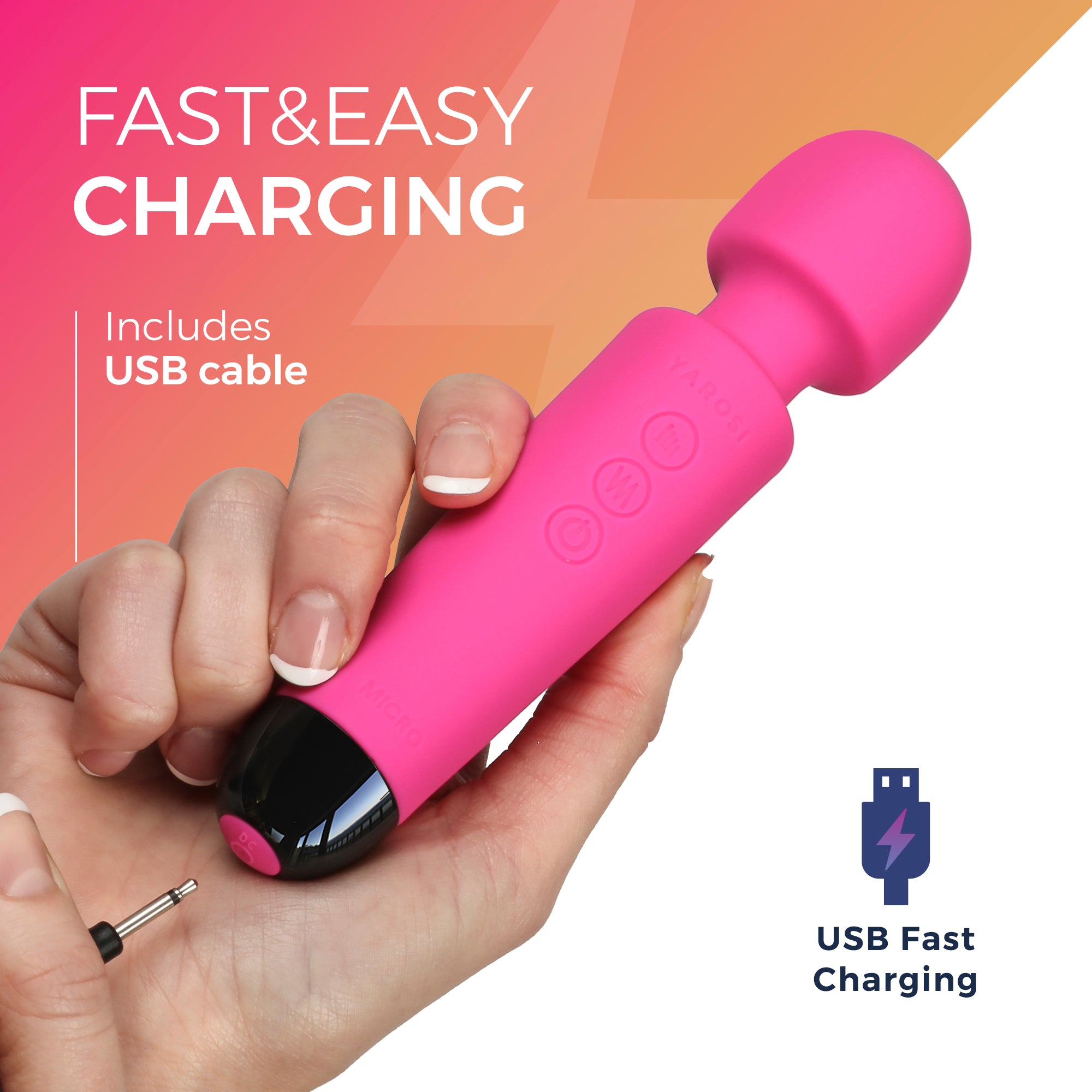 Yarosi - Micro Massager - with Memory Function - Pink