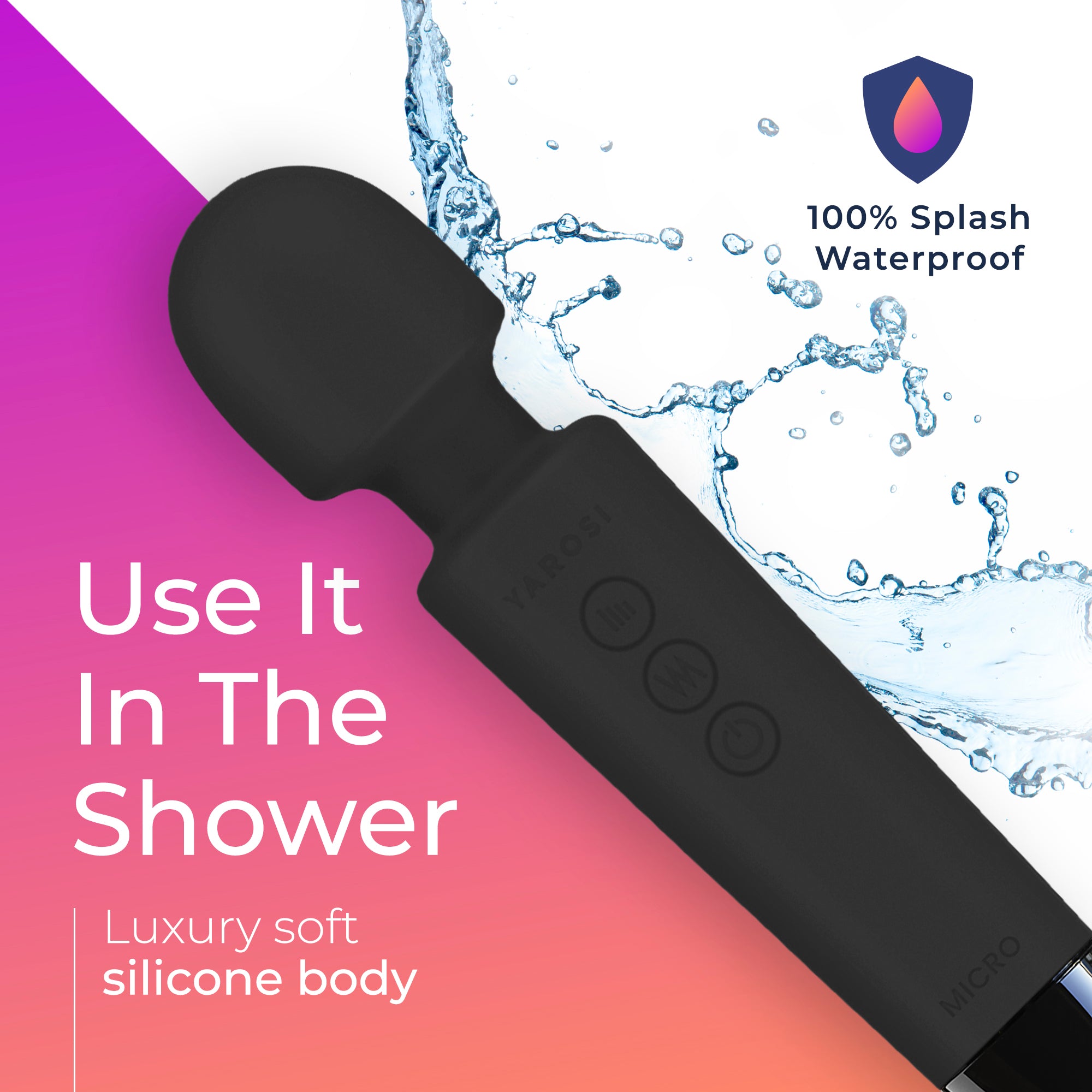 Yarosi - Micro Massager with Memory Function - Black